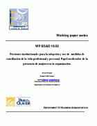 Presiones institucionales para la adopción y uso de medidas de conciliación