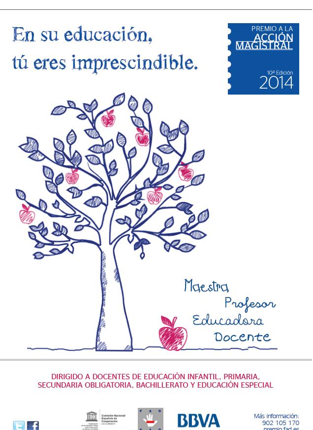 ‘Premio a la Acción Magistral 2014’ a proyectos educativos que fomenten valores sociales
