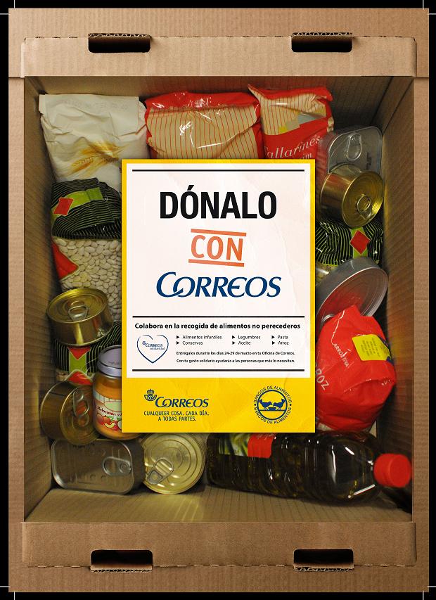 Correos entrega 17 toneladas de alimentos a los Bancos de Alimentos