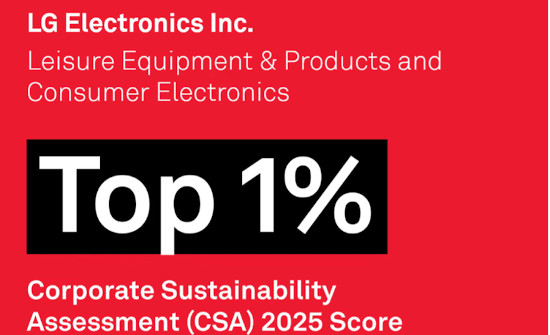 LG obtiene por tercer año consecutivo la distinción Top 1% en sostenibilidad de S&P Global