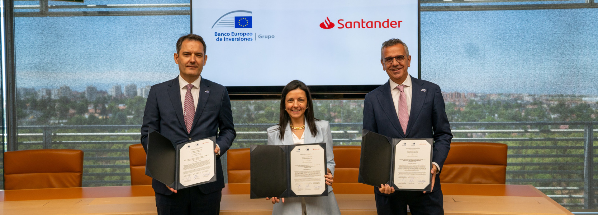 Grupo BEI y Santander movilizarán 1.430 millones de euros para apoyar la transición verde